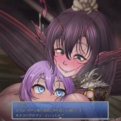 bar_censor between_breasts big_breasts breasts censor_bar censored censored_penis cock cockroach_girl cockroach_humanoid completely_nude completely_nude_male condom cum cum_inside dick egg ejaculation genitals gint=ktouka hair_between_eyes insect_girl japanese_text luka_(mon-musu_quest!) mon-musu_quest! mon-musu_quest:_paradox monster_girl monster_girl_quest monster_girl_quest_paradox nude nude_male open_mouth orgasm penis purple_hair purple_hair_male semen sex sound tagme text tied_condom used_condom video