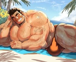 1boy abs beach daddy dilf facial_hair flaccid flaccid_penis gay hairy hairy_chest hairy_male honeymoon horny imminent_penetration imminent_sex kaeru333938123 looking_at_viewer male male_only outdoors outside p.e._teacher pecs pleasure_face pov pov_eye_contact pubic_hair red_(kaeru333938123) seductive seductive_eyes seductive_look seductive_smile solo solo_male sportswear sweat sweatdrop sweating sweaty_armpits sweaty_body teacher teacher_and_student thong wet wet_body yaoi