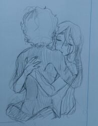 bite_mark_on_shoulder cuntboy curly_hair dark_skinned_male ear_piercing hiroki_kamijou hug junjou_romantica kamijou_hiroki kusama_nowaki legs_crossed legs_over_partner's_hips light_skinned_futanari long_fingernails long_hair maniakraspberry nowaki_kusama saliva_trail self_harm self_harm_scar self_harm_scars selfharm selfharm_scars sex sweatdrop thigh_highs thighhighs traditional_media_(artwork)