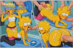 1girl ai_assisted ai_generated arched_back aroused black_dot_eyes black_lipstick black_yoga_pants blushing bukkake camel_toe cameltoe choking cock_in_hand cock_in_mouth cock_in_pussy covered_in_cum creampie crying cum_all_over cum_everywhere cum_in_ass cum_in_hair cum_in_mouth cum_in_pussy cum_on_ass cum_on_back cum_on_chest cum_on_face cum_on_legs cum_on_thighs cum_on_tits cute_girl exhausted from_above full_face_blush gang_bang gang_rape gangbang gangrape groping hard_nipples hard_sex maggie maggie_simpson the_simpsons yellow_skin
