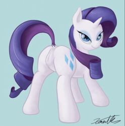 1girls animal animated anus blue_eyes female_only friendship_is_magic hair looking_back my_little_pony presenting presenting_hindquarters purple_hair pussy rarity_(mlp) rear_view smooth_skin xanthor