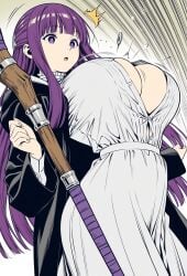 1girl 1girls ai_generated fern_(sousou_no_frieren) frieren_beyond_journey's_end long_hair purple_eyes purple_hair sousou_no_frieren tagme