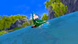 3d 3d_animation animated big_breasts breasts cleavage dancing dress leinnhart mermaid mermaid_tail monster_girl music shiny_skin sideboob smile smiling_at_viewer sound swaying swaying_breasts swinging_breasts tagme teasing touhou touhou_project video wakasagihime