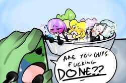 1boy 7girls algebralien annoyed asshole battle_for_dream_island blushing book_(bfdi) cum cum_in_pussy cum_inside excessive_cum gaty_(bfdi) group_sex ice_cube_(bfdi) loe-h lollipop_(bfdi) object_shows orgy pleasure_face pussy saw_(bfdi) taco_(bfdi) teardrop_(bfdi) towel vaginal vaginal_penetration vat x_(bfb)