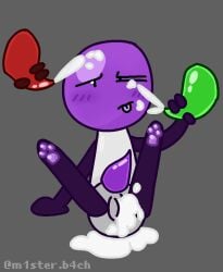 battle_for_dream_island bfdi blocky_(bfdi) cum cum_inside cum_on_face cumshot gelatin_(bfdi) heart_eyes lollipop_(bfdi) object_shows pawpads