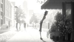 ai_created ai_generated anus_focus ass bending_over black_and_white butt_focus butt_hole disney funny kiss_mark meg_(paperman) monochrome mp4 paperman paperman_(film) plane public tagme video