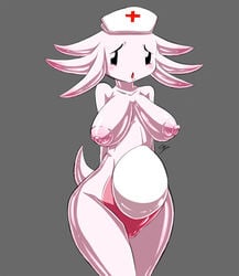 + 2014 :o anthro anthrofied big_breasts big_nipples blush breasts chansey chubby female gblastman hat headgear looking_at_viewer nintendo nipples nude nurse open_mouth pokemon pussy solo squint standing tongue video_games wide_hips