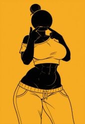 abs ai ai-created ai_assisted ai_generated athletic athletic_body athletic_female baggy_pants big_breasts biting_lip biting_own_lip black_body black_hair black_skin character clothed clothed_female clothing crop_top cropped_shirt curvaceous curvy curvy_body curvy_figure curvy_hips female female_focus female_only finger_in_mouth hair_bun hair_tied ihatethemic large_breasts lip_bite lip_biting lip_bitting lowleg naughty_face naughty_smile no_eyes oc off_shoulder off_shoulder_shirt original original_character pants pictogram pictographics pointing_at_mouth seductive seductive_smile sfw sharp_teeth simple_background solo solo_female solo_focus solo_girl stick_figure stickwoman sweatpants tagme thick_ass thick_thighs tied_hair toned toned_body toned_female warning_sign warning_sign_person wide_hips