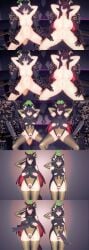 1boy 2girls 3d alternate_breast_size alternate_costume alternate_eye_color artist_request bad_end barcode barcode_tattoo black_hair blue_archive brainwashing breasts captured corrupted corruption crotch_tattoo defeated defeated_heroine female_combatant femsub forced fox_ears fox_girl fox_tail halo hypnosis izuna_(blue_archive) kaiser_pmc_(blue_archive) kaiser_pmc_corruption koikatsu koikatsu_(medium) large_breasts mind_control ntr presenting property red_hair robot salute sequence sexy_squatting slave squatting stitched submissive_female tattoo third-party_edit transforming_into_combatant two-tone_hair wakamo_(blue_archive) womb_tattoo