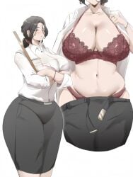 1girls artist_request breasts female female_focus female_only large_breasts light-skinned_female light_skin looking_at_viewer mature_female milf original original_character solo thick_thighs thighs wide_hips
