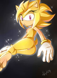 amy_rose anthro ass breasts feet female female_only fur hedgehog looking_at_viewer nipples nolegal nude pussy solo sonic_(series) super_amy super_form