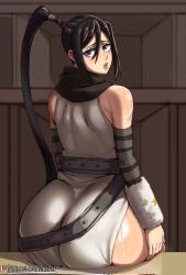 1girls ass female female_focus female_only large_ass light-skinned_female light_skin looking_at_viewer looking_back mobi_mobi mobubeinglewd nakatsukasa_tsubaki solo soul_eater