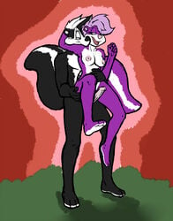 anthro breasts female fifi_la_fume looney_tunes luraiokun male mammal nipples nude penis pepe_le_pew skunk smile smooth_fur source_request tiny_toon_adventures warner_brothers year_request