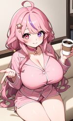 ai_generated coffee essievt fanart room tagme vtuber