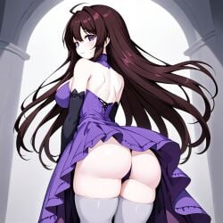 ai_generated aliza_(horrortale) big_ass brown_hair horrortale long_hair