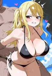 ai_generated angry_face bikini blonde_hair fat_man long_hair sex tilcox33 twintails