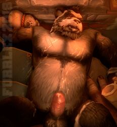 2018 3d anal anal_penetration anal_sex animated anthro anthro_on_anthro anthro_penetrating_anthro balls bandage barrel bear beard belly biceps biped black_fur blue_eyes bovine breathing briefs brown_fur cattle closed_eyes clothed clothed_sex clothing cum cum_inside cup duo erection facial_hair fundoshi fur furrlex gloves hair interspecies japanese_clothing jockstrap looking_pleasured loop lying male male_focus male_penetrating mammal multicolored_fur musclegut muscular muscular_male nude on_back open_mouth overweight overweight_male panda pandaren paws penetration penile_penetration penis sex slightly_chubby solo_focus tauren teeth topless two_tone_fur underwear underwear_aside underwear_sex video_games warcraft white_fur yaoi