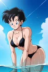 ai_generated aichat beach bikini candid cute dragon_ball pinku pinku.ai pinkuai short_hair videl