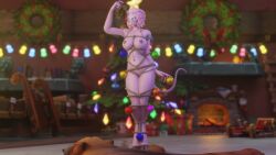 1girls 3d big_ass big_breasts blizzard_entertainment bondage christmas draenei female female_only glasses mistletoe morilymory original_character pink_hair pink_skin pinup pussy restrained rope solo thick_thighs thighhighs voluptuous voluptuous_female warcraft wide_hips winter_veil world_of_warcraft zefia