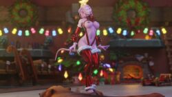 1girls 3d big_breasts blizzard_entertainment christmas draenei female female_only glasses morilymory original_character pink_hair pink_skin pinup pussy solo thick_thighs thighhighs voluptuous voluptuous_female warcraft wide_hips winter_veil world_of_warcraft zefia