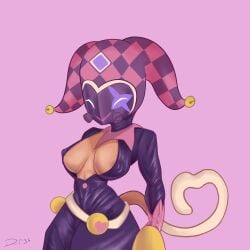 alt_r34 bloons_td_6 bloons_tower_defense clown_girl gwendolin harlegwen latex latex_suit mask monkey_girl