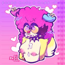 breasts breasts cum_on_body cum_on_breasts cute furry fursona pink_hair