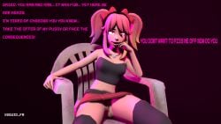 demanding_sex dominant_female insane plastic_chair red_eyes saiko_bichitaru_(smg4) smg4 source_engine spread_legs squid_fm threatening upskirt upskirt_view yandere