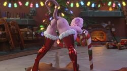 1girls 3d bent_over big_ass big_breasts blizzard_entertainment christmas draenei female female_only glasses mistletoe morilymory original_character pink_hair pink_skin pinup pussy solo thick_thighs thighhighs voluptuous voluptuous_female warcraft wide_hips winter_veil world_of_warcraft zefia