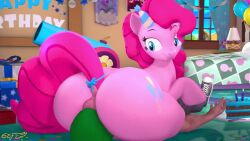 1boy 1boy1girl 1girls alternate_ass_size ass ass big_ass big_butt earth_pony equine female female female_focus godoffury hasbro male/female male_only my_little_pony pink_eyes pinkie_pie_(mlp) short_playtime shorter_than_10_seconds sound sound_effects sound_warning tagme video