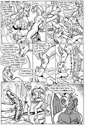 2014 anthro balls comic dragon equine erection female gustav_(here_there_be_dragons) handjob here_there_be_dragons horse hyper hyper_penis interspecies karno kissing long_tongue male mammal nude penetration penis pussy sex straight tongue vaginal_penetration vaginal_penetration vein veiny_penis zashy