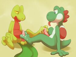 crossover cum feet footjob harlem mario_(series) nintendo paws pokemon treecko yoshi