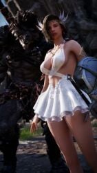 big_breasts blonde_hair blue_eyes fiona_(vindictus) video_games vindictus vindictus:_defying_fate werewolf wolf