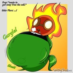 1girls ass belly belly_bulge breasts female female_only female_pred flora_fauna plant plants_vs._zombies plants_vs_zombies popcap_games pred solar_flare_(pvz) sunflower_(pvz) ventingshadows vore vore_belly