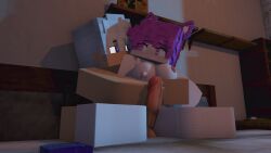 1boy 1girls 3d completely_nude female male mine-imator minecraft mizuki_(mymizukid) naked nude nude_female pink_ears pink_eyes pink_hair sex tagme