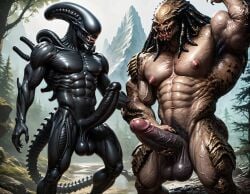 2boys 2males 2monsters abs ai_generated alien alien_(franchise) armpits balls ballsack biceps big_balls big_biceps big_cock big_dick big_penis big_testicles booster_rex cock daddy dick fat_balls fat_cock fat_penis heavy_balls heavy_penis huge_balls huge_cock huge_testicles large_balls large_cock large_dick large_nipples large_pecs large_pectorals large_penis large_testicles male male_nipples male_only male_pubic_hair male_xenomorph monster nipples nutsack pecs pectorals penis predator_(franchise) pubes pubic pubic_hair testicles vein veins veiny veiny_cock veiny_dick veiny_muscles veiny_penis xenomorph yautja