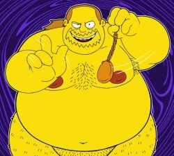 4_fingers anothermeekone big_belly brown_hair comic_book_guy fat fat_man huge_belly human hypnosis hypnotizing_viewer jeff_albertson looking_at_viewer male male_only nipples nude nude_male obese obese_male overweight overweight_male the_simpsons yellow_skin