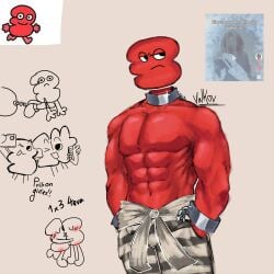 algebralien anthro anthro_only anthrofied battle_for_bfb battle_for_bfdi battle_for_dream_island battle_for_dream_island_again bfb bfdi bfdia blush blushing color colored fourteen_(bfb) genderless gijinka joke joke_art muscular muscular_anthro no_humans number object_shows one_(bfdi) red_body red_skin self_upload the_power_of_two three_(bfdi) tpot valkov x_finds_out_his_value xfohv