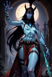 ai_generated blush bytor680 civitai female ghost ghost_girl kalista league_of_legends looking_at_viewer topless video_games