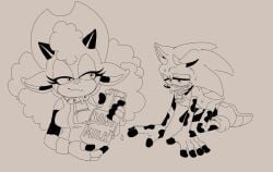 arborialrodent canister cow_print cowgirl_hat female furry lanolin_the_sheep line_art male milk sega sketch sonic_(series) sonic_the_hedgehog sonic_the_hedgehog_(comics)