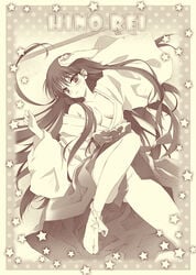 bishoujo_senshi_sailor_moon carnelian clothed clothing female female_only human long_hair panties priestess rei_hino small_breasts solo underwear