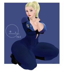 big_ass big_breasts big_butt blonde_female fantastic_four marvel marvel_comics mrround sue_storm thight_clothing