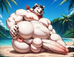 1boy abs ai_generated anthro anus ass ass_focus balls bara bear big_ass big_balls big_muscles big_nipples big_pecs big_penis booster_rex daddy dilf erect_nipples erection eye_patch fortnite gay hair huge_balls huge_cock huge_muscles huge_nipples huge_pecs hunk male male_only musclegut muscular muscular_anthro muscular_male navel nipples nude penis polar_bear polar_patroller pubic_hair solo ursid white_fur