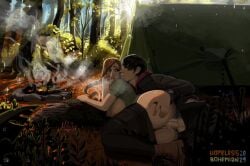 1boy anal anal_sex big_ass big_breasts campfire camping camping_tent fat_ass female hopelessbohemian large_ass large_breasts outdoors pants_down pants_pulled_down ponytail public public_sex red_hair