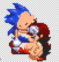 checkered_background fnf_girlfriend forced friday_night_funkin george64 girlfriend_(friday_night_funkin) gray_background ntr possibly_rape self_insert_(cringe_lol) sonic_(series) sonic_oc sonic_the_hedgehog sprite_art suck_dick sucking_penis tears whe_need_to_touch_grass white_background