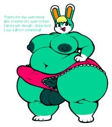 animal_crossing deadsector erection_in_panties fat femboy girly girly_boy girly_clothing hung_femboy mistakes_were_made moobs overweight overweight_male sasha_(animal_crossing) self_upload text transparent_background white_outline