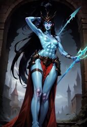 ai_generated blush bytor680 civitai female ghost ghost_girl kalista league_of_legends looking_at_viewer topless video_games