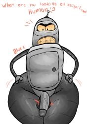 1femboy 1male 2024 angry_face annoyed_expression balls bender_bending_rodriguez big_ass big_butt big_thighs bx16808 digital_drawing_(artwork) digital_media_(artwork) fat_thighs femboy front_view futurama male penis robot robot_arms robot_femboy robot_humanoid veiny_penis