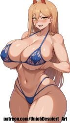 1girls ai_generated and ass at attention big bikini blush breast breasted breasts busty chainsaw_man chest curvy female front grabbing heavy hips holding huge huge_breasts lingerie looking power_(chainsaw_man) single smile the thick thighs transparent underwear view viewer voluptuous wide