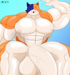 abs absurd_res anthro balls bicep_curl biceps big_balls big_penis calico_cat domestic_cat epic_games felid feline felis forearm_muscles forearms fortnite genitals gesture glistening glistening_body hi_res huge_balls huge_cock hyper hyper_balls hyper_genitalia hyper_penis looking_at_viewer m4n male mammal meowscles muscular muscular_anthro muscular_arms muscular_legs muscular_male muscular_thighs nipples penis smile solo thick_thighs traps tricep triceps vein veiny_muscles veiny_penis waving