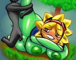 1girls anthro anthrofied ass biting_lip biting_lip breasts breasts female flora_fauna plant plant_girl plant_humanoid plantie plants_vs_zombies popcap_games pov pussy sanitysedge sex solar_flare_(pvz)